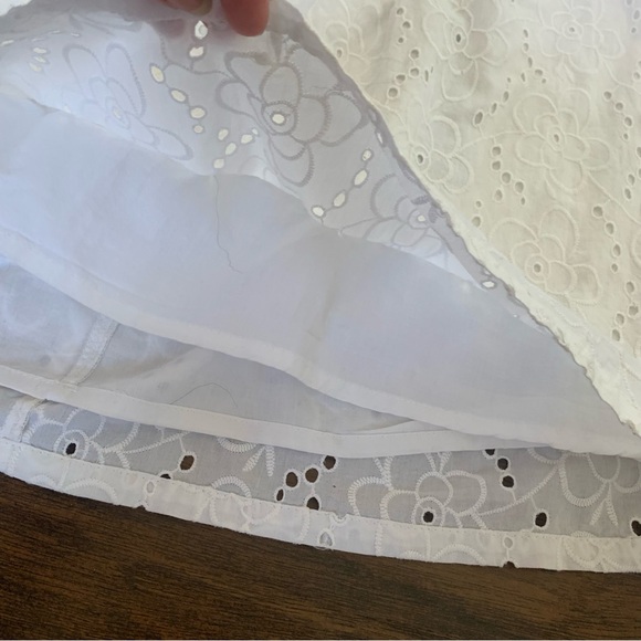 Lulus| NWT Sweet Bliss White Eyelet Ruffled Backless Mini Dress - Picture 5 of 9